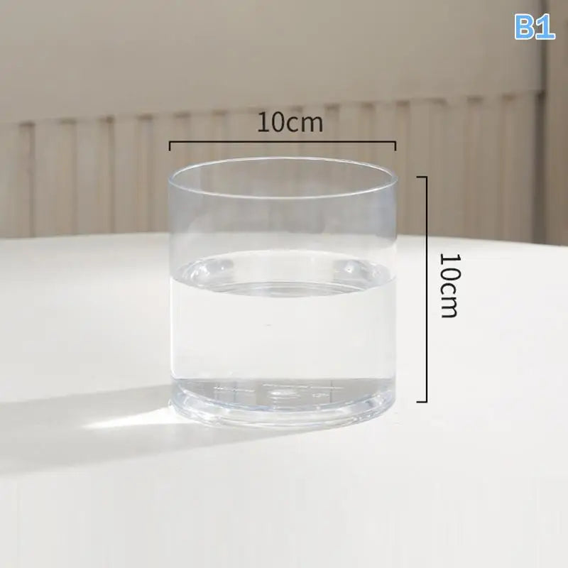 Transparent Acrylic Flower Pot – Square & Round Desktop Planter Decorative Planter PLUSH B1