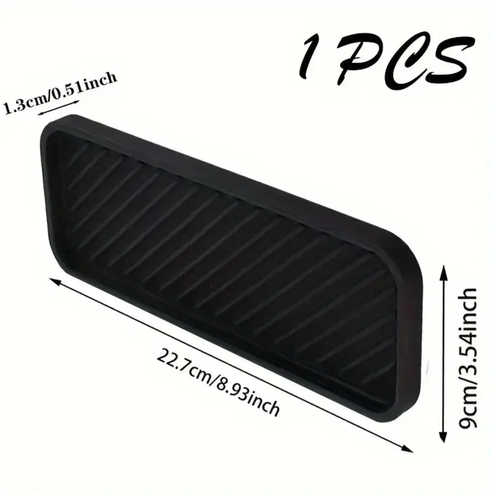 Silicone Sink Splash Guard & Soap Holder – Kitchen & Bath Sink Splash Guard PLUSH Black L