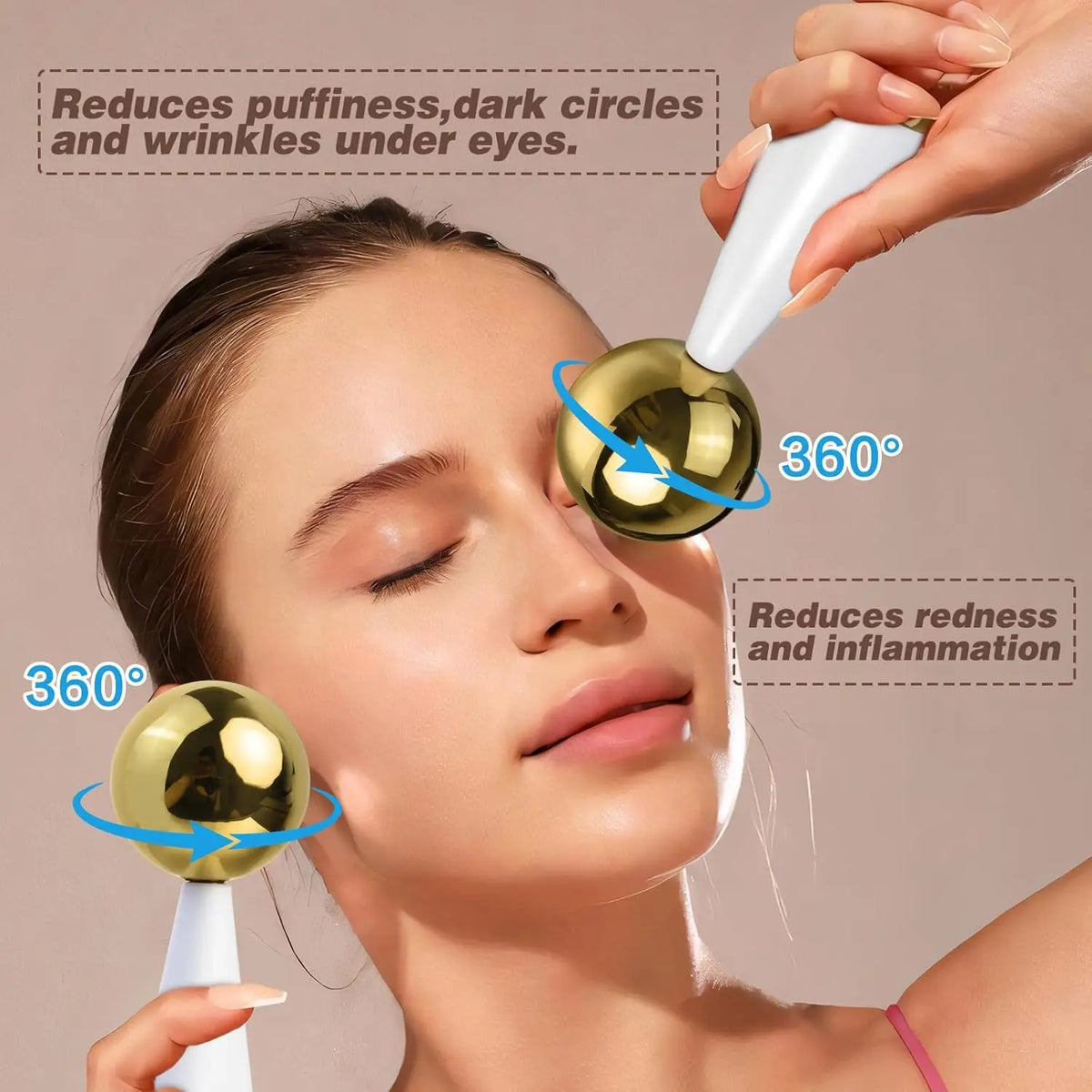 Stainless Steel Ice Globes Facial Massager – Cryo Sticks Facial Massager Tool PLUSH