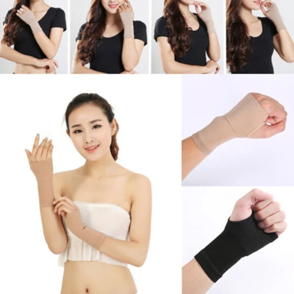 Nylon Elastic Compression Wrist Support Gloves & Thumb Brace Wrist Support Glove PLUSH
