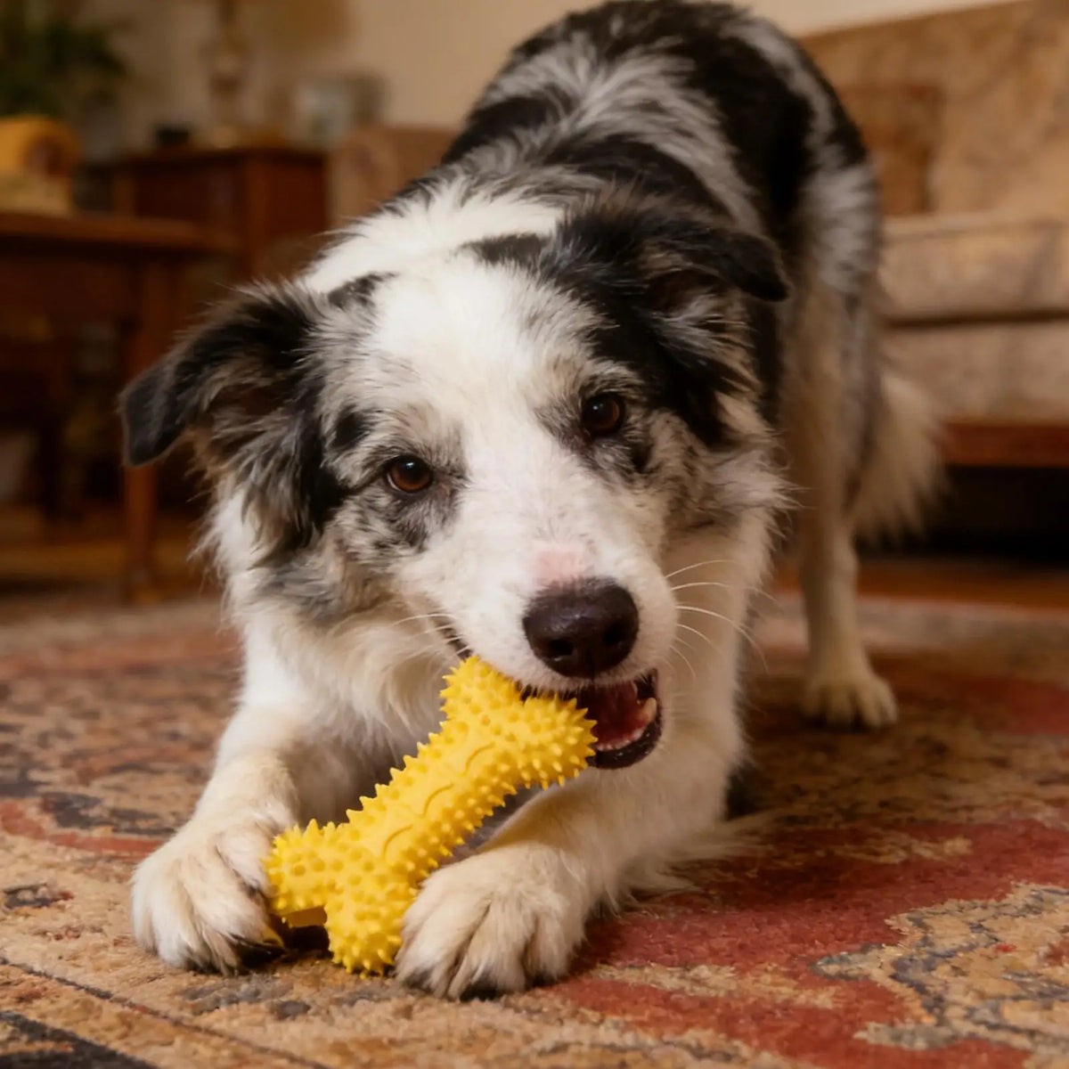 Bone-Shaped Dog Chew Toy – Rubber Teeth Cleaning Stick Dog Chew Toy PLUSH