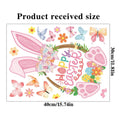 Easter Window Clings – Bunny, Eggs & Carrot Glass Stickers Window Clings PLUSH 1PC