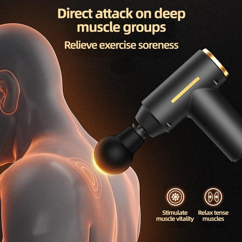 Portable Mini Muscle Massage Gun – Deep Vibration Massager Vibration Massage Gun PLUSH
