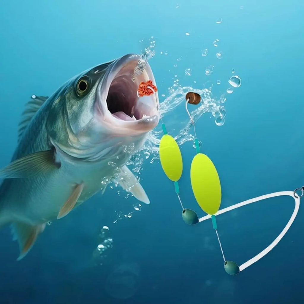 Double Reverse Carp Hook Rig Set – Off-Bottom Fishing Carp Fishing Hook Rig PLUSH