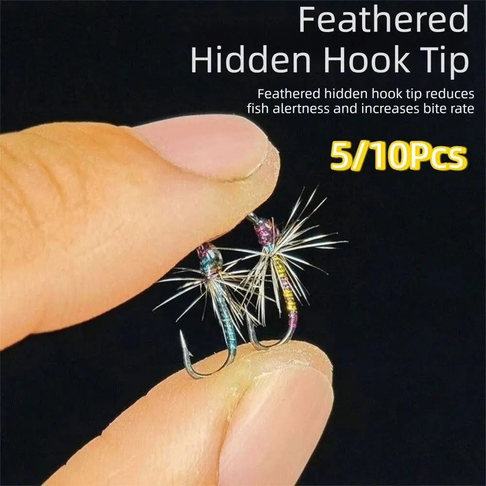 Reflective Fly Fishing Hooks Kit – Handmade High Carbon Flies Fly Fishing Hooks PLUSH