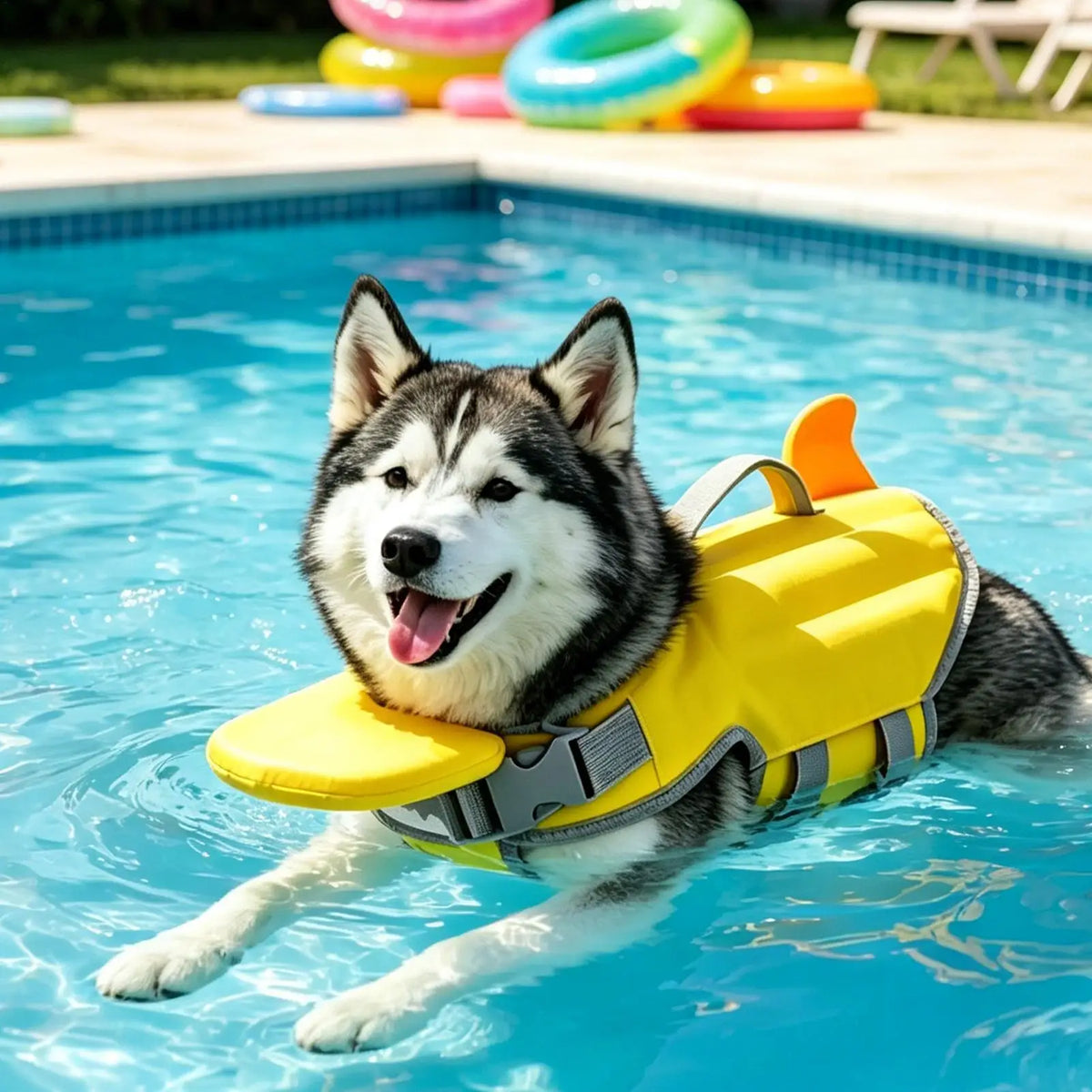 Dog Life Jacket Swim Vest – Buoyant, Breathable, Adjustable Dog Life Jacket PLUSH