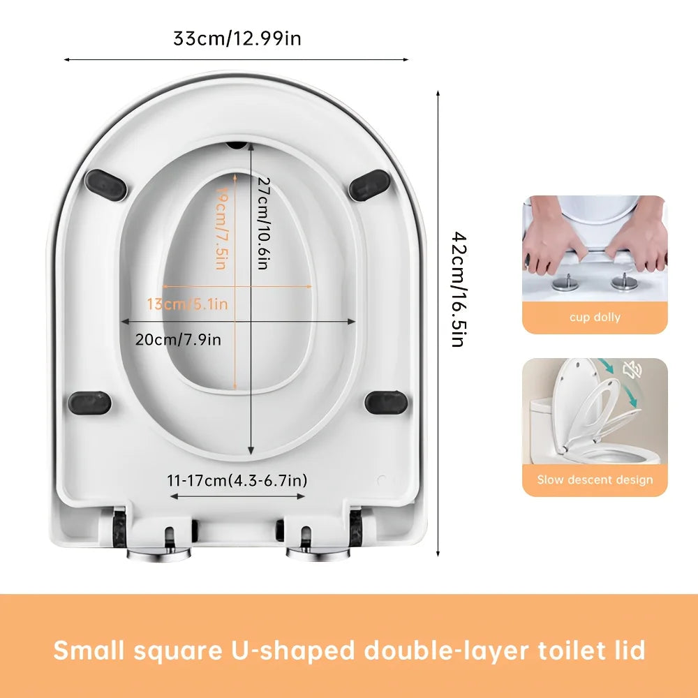 Soft Close Toilet Seat Universal Round Quick Release Plastic Soft Close Toilet Seat PLUSH A