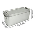 Rectangular Tinplate Tin Box with Buckle Lid | Storage & Gift Tin Storage Box PLUSH Silver 1PC