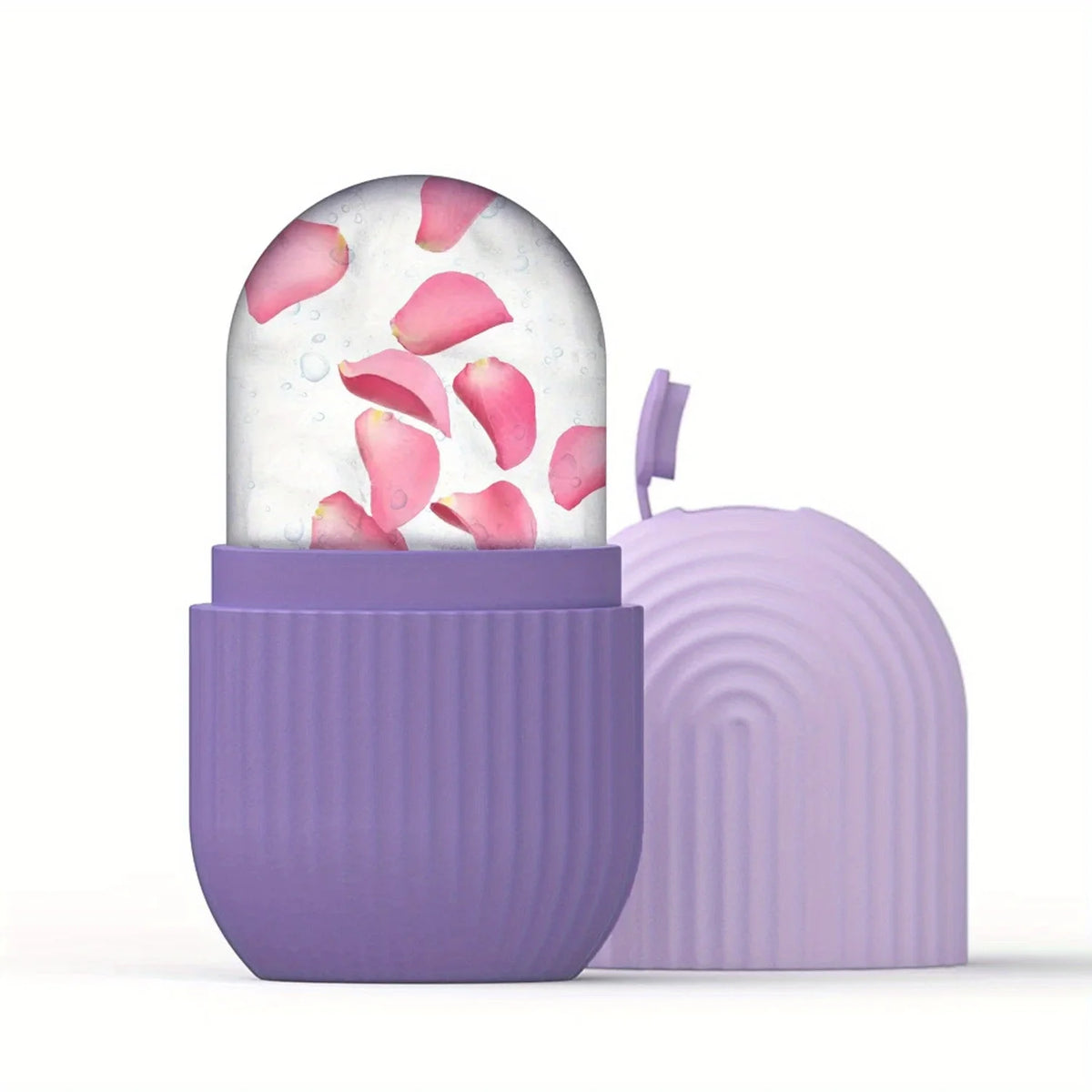 Silicone Ice Ball Face Massager Roller – Lifting & Contouring Face Massager Roller PLUSH Purple