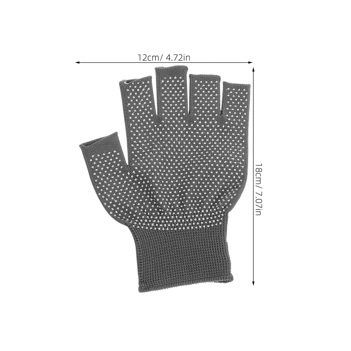 5 Pairs Fingerless Work Gloves Non-Slip Grip Winter Warm Fingerless Work Gloves PLUSH