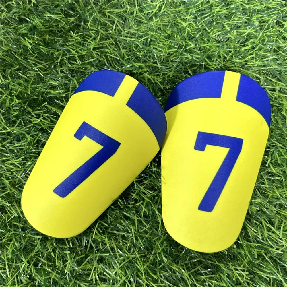 EVA Soccer Shin Guards – Lightweight Mini Leg Pads (1 Pair) Soccer Shin Guards PLUSH Yellow-S