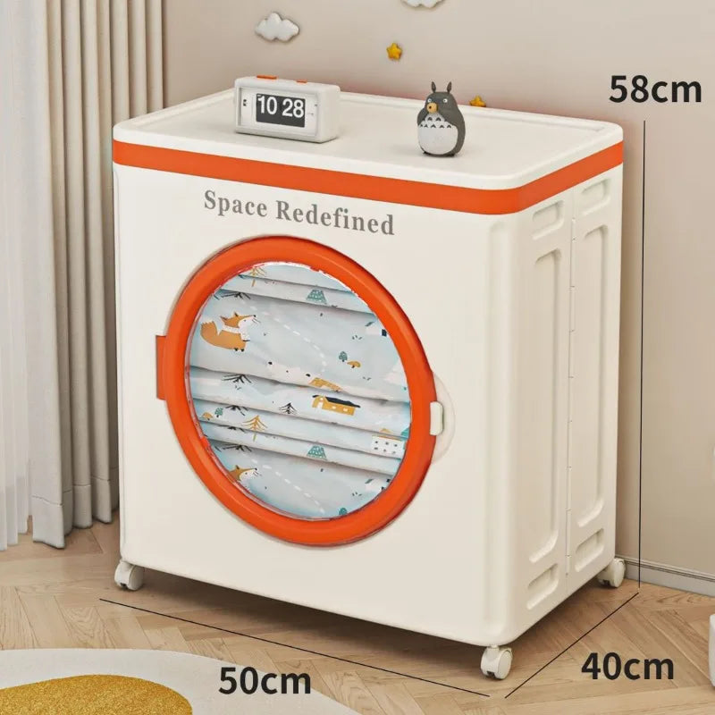 Extra Large Foldable Storage Box with Wheels & Clamshell Lid Foldable Storage Box PLUSH