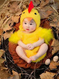 Baby Chicken Costume Photo Prop | 0–12 Month Studio Outfit Baby Photo Costume PLUSH yellow ONE SIZE