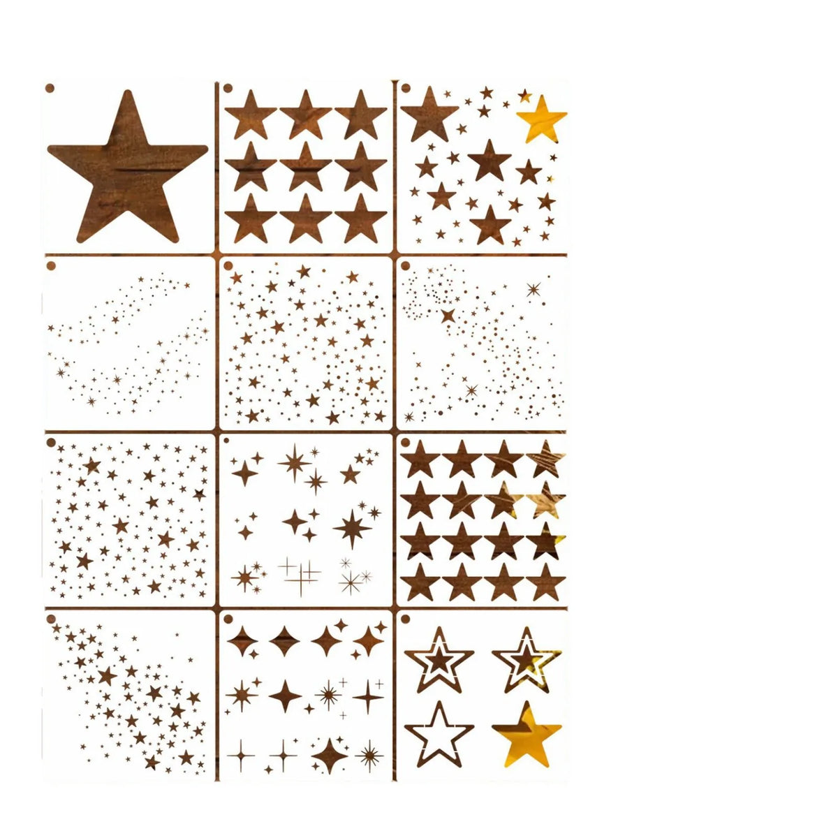 Sparkle Star Stencil Set – Reusable Stars Craft Template Craft Stencil Set PLUSH