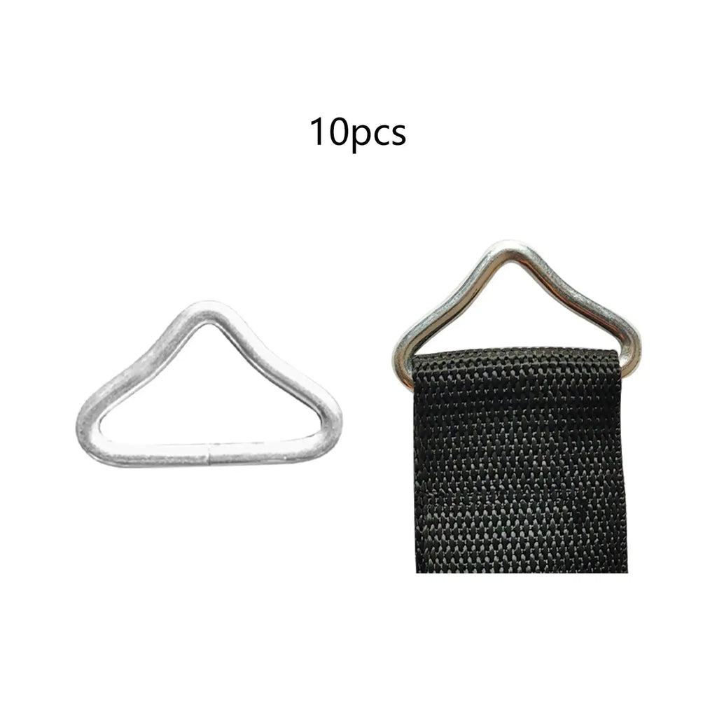 V-Shape Triangle Ring Buckles for Trampoline – 10pcs Steel Trampoline Replacement Parts PLUSH