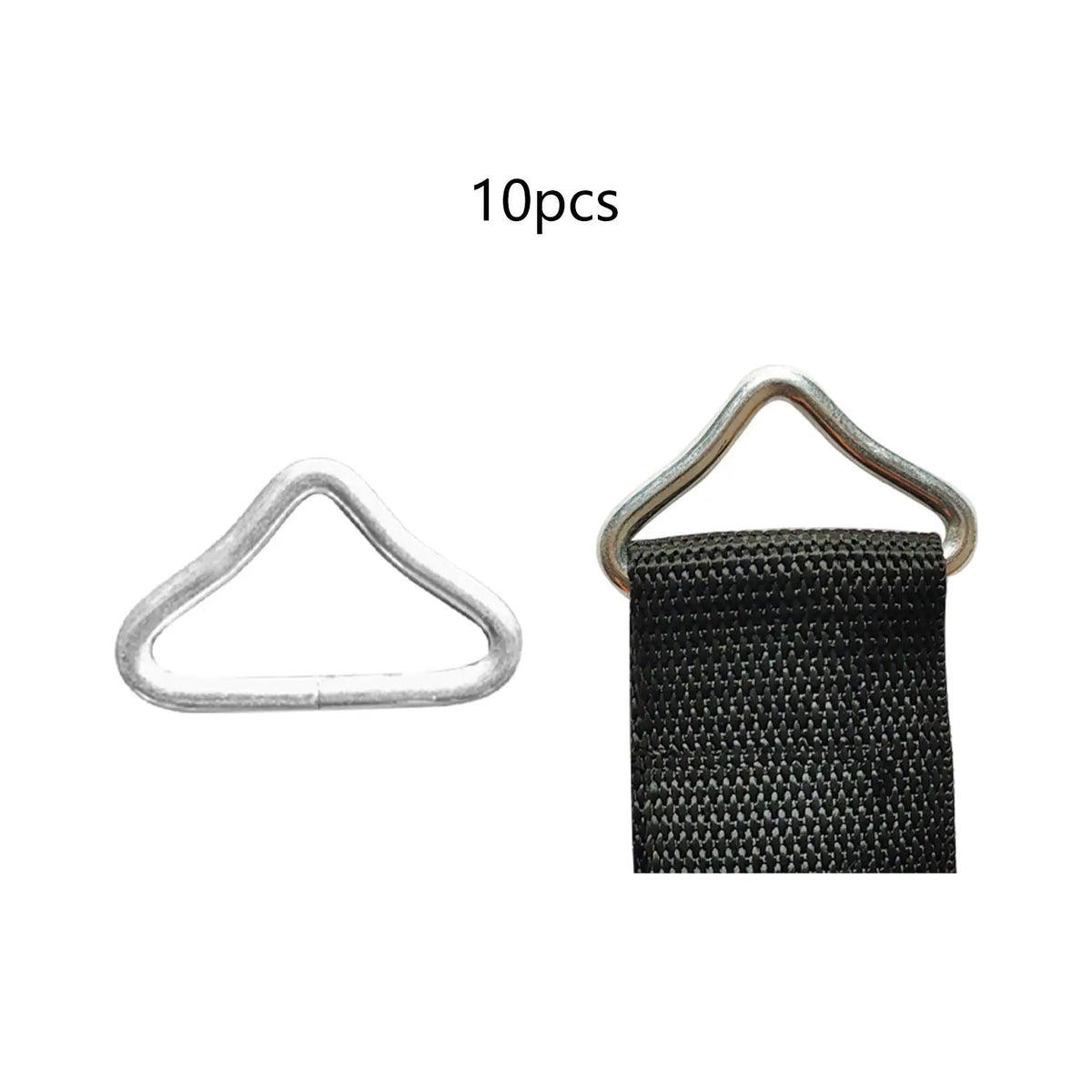 V-Shape Triangle Ring Buckles for Trampoline – 10pcs Steel Trampoline Replacement Parts PLUSH