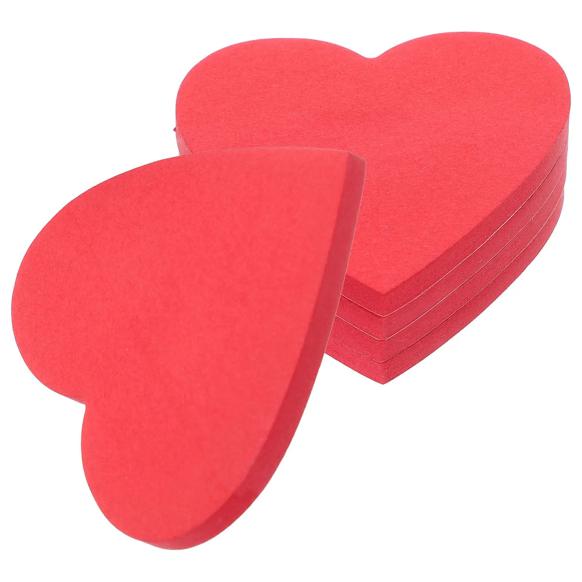 Red Heart Memo Stickers – 5 Books Self-Adhesive Note Pads Sticky Memo Pads PLUSH