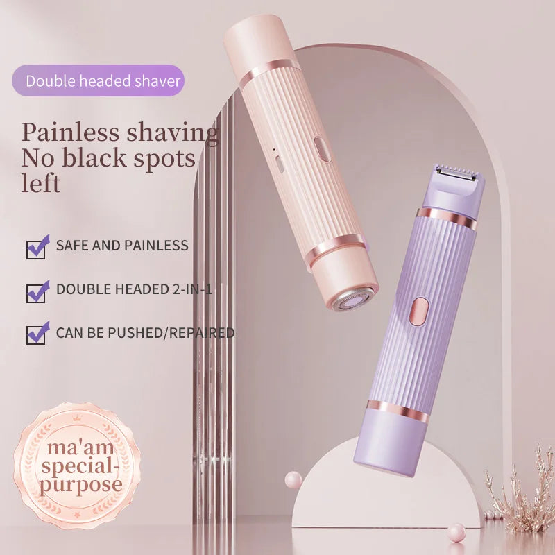 2-in-1 Electric Razor for Women – Rechargeable Body Trimmer Electric Body Trimmer PLUSH