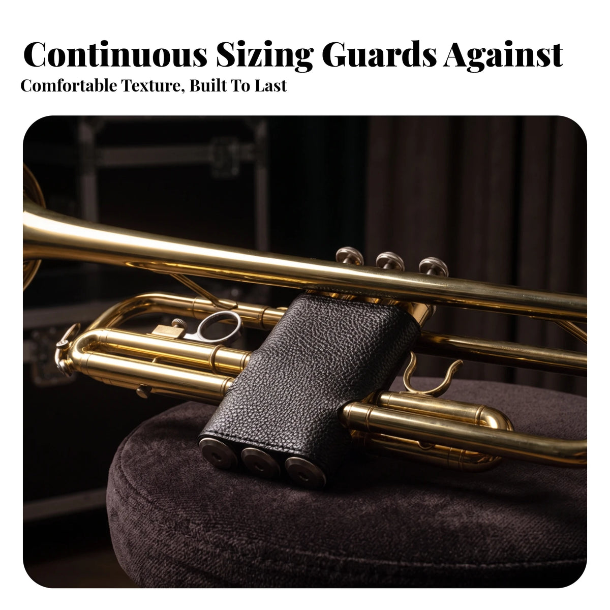 Adjustable Trumpet Valve Guard & Hand Protector – Marching Band Trumpet Valve Guard PLUSH