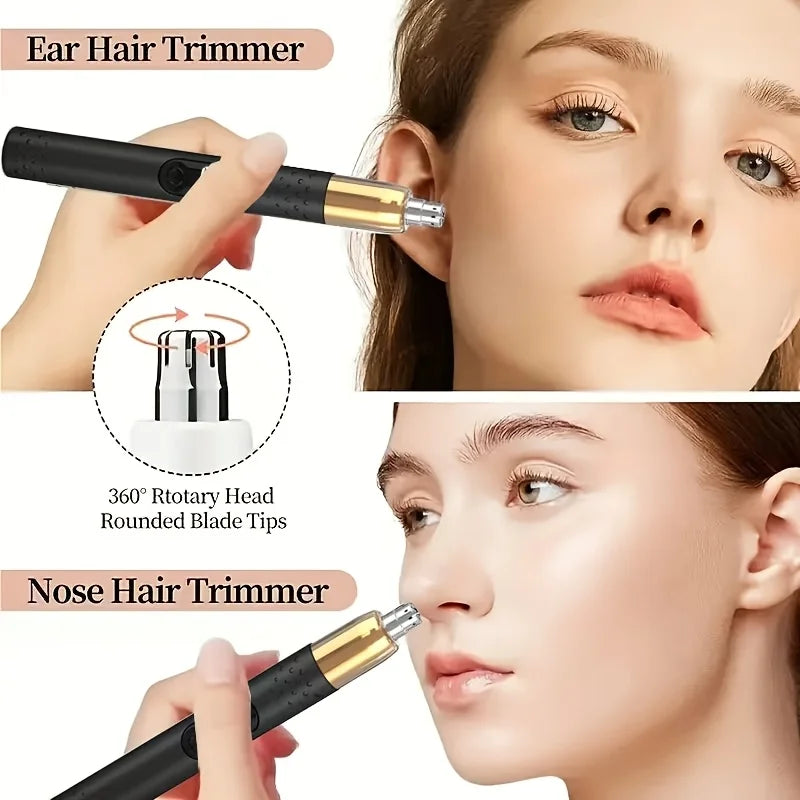 Unisex Electric Nose & Ear Hair Trimmer USB Rechargeable Nose & Ear Trimmer PLUSH