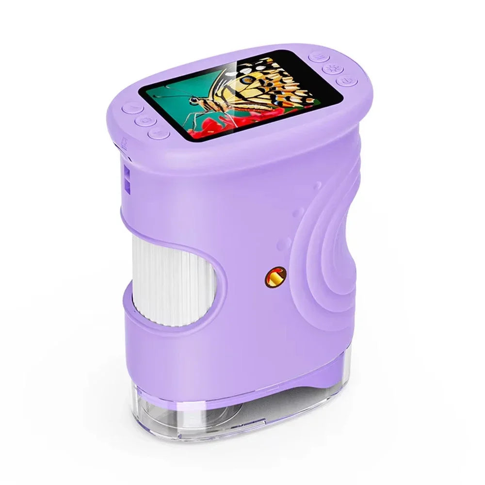 1000X Digital Pocket Microscope for Kids – 4K 2" Screen Kids Digital Microscope PLUSH PURPLE