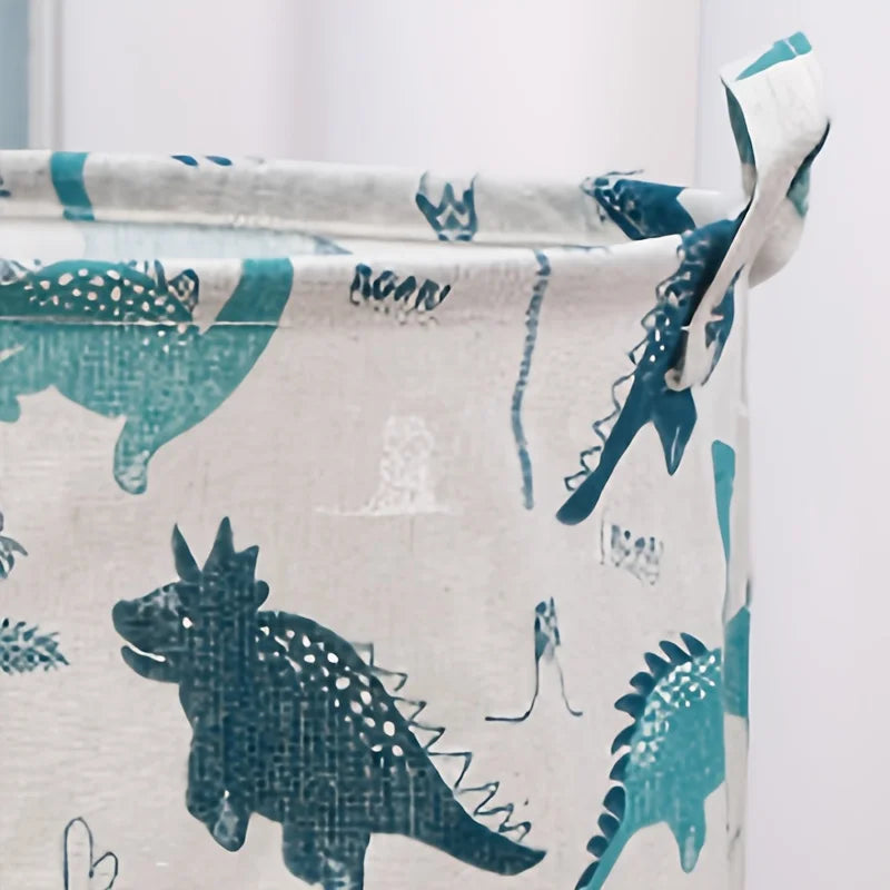 Foldable Dinosaur Laundry Basket – Cotton Linen Storage Bin Foldable Storage Basket PLUSH