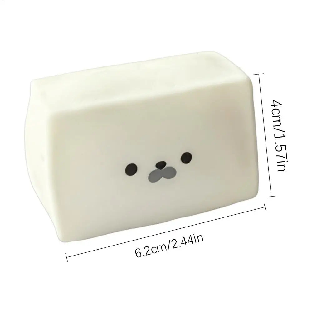 White Seal Mochi Slow Rising Squeeze Fidget Toy – Desk Decor Fidget Squeeze Toy PLUSH White