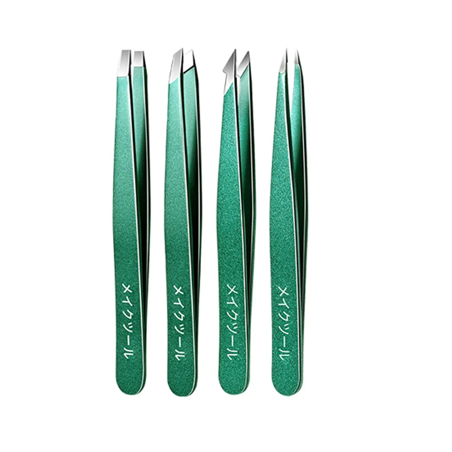 Ouriner 4/6Pcs Stainless Steel Eyebrow Tweezer Set – Colorful Eyebrow Tweezer Set PLUSH