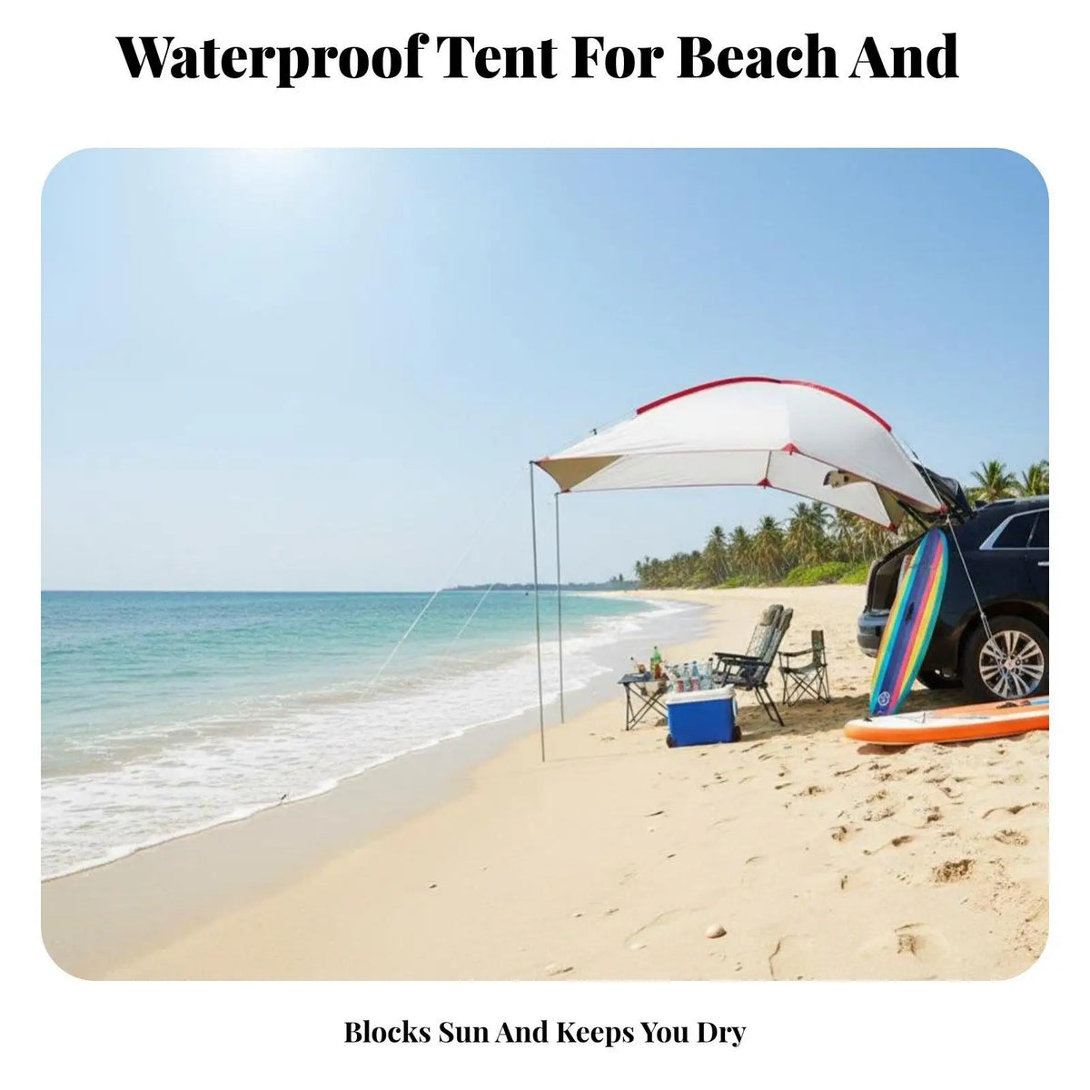 Tooyful SUV Tailgate Tent – Waterproof Camping Awning 3–4 Person SUV Tailgate Tent PLUSH