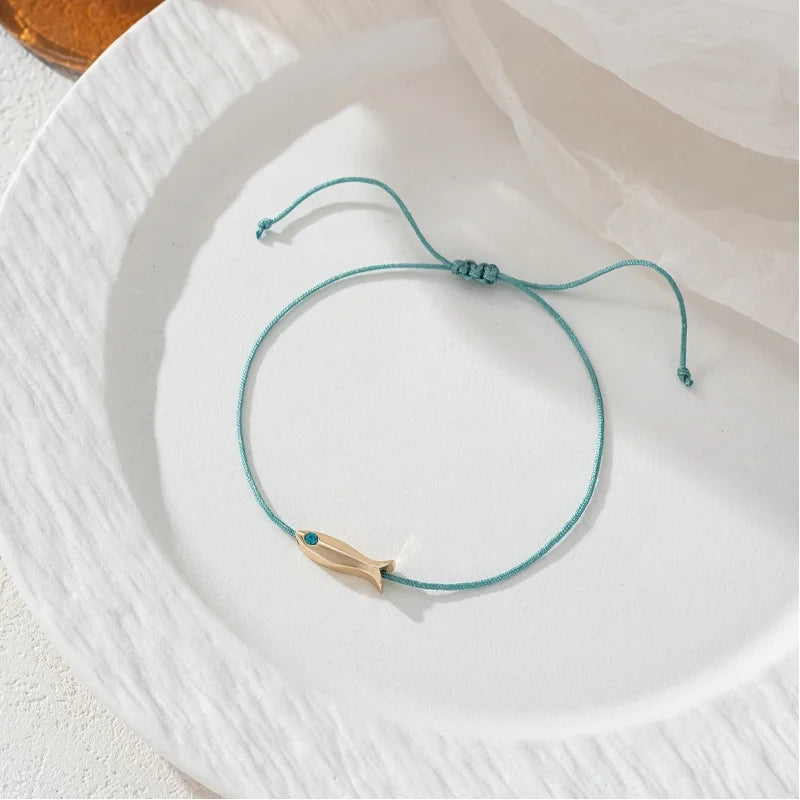 Women's Adjustable Fish Rope Ankle Chain Bracelet Ankle Chain Bracelet PLUSH