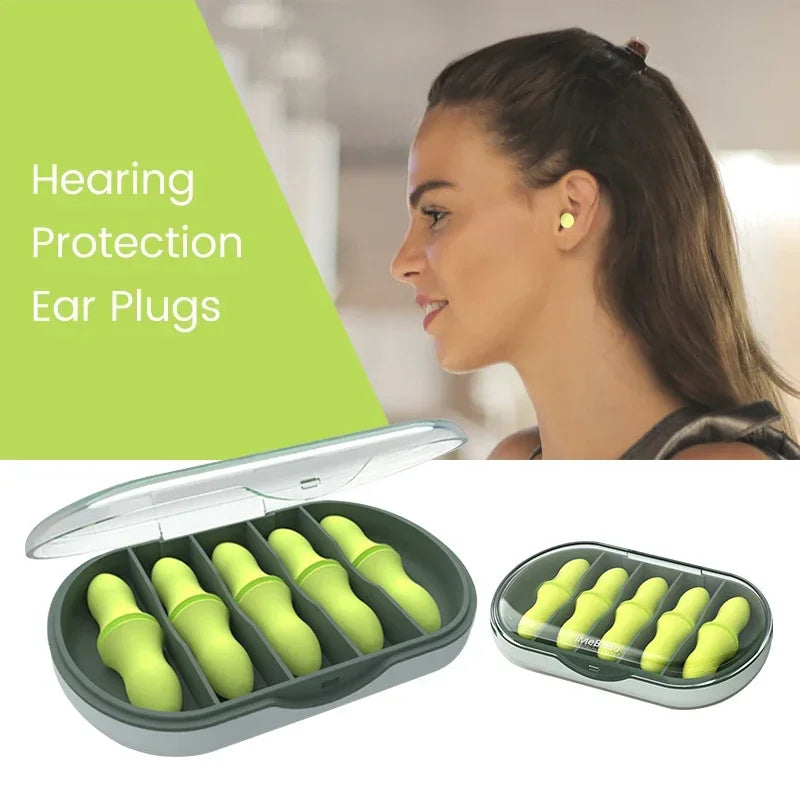 Slow Rebound Foam Earplugs for Sleep – Soft & Lightweight Foam Sleep Earplugs PLUSH
