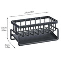Kitchen Sink Organizer – Sponge Holder & Soap Drainer Rack Sink Organizer Caddy PLUSH Black