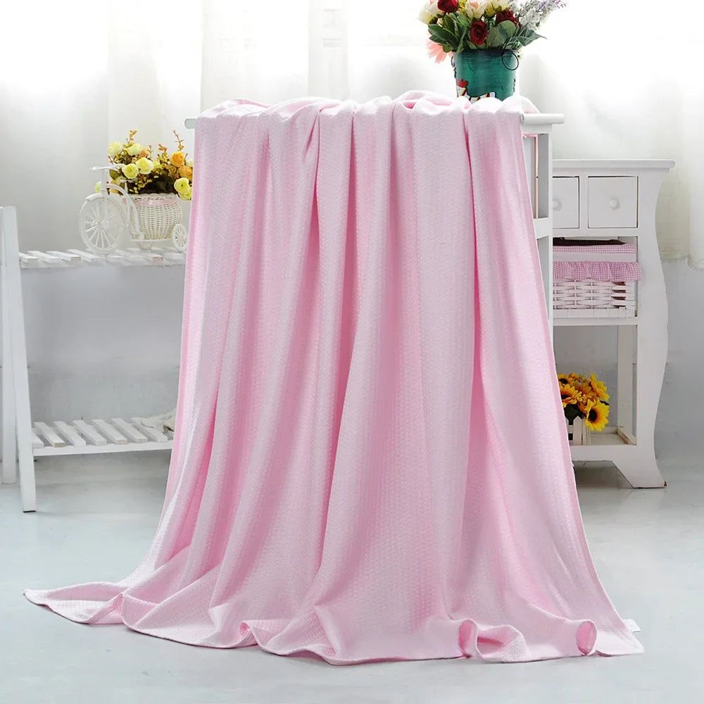 Bamboo Cooling Blanket for Adults – Lightweight & Breathable Cooling Blanket PLUSH light pink 200x230cm