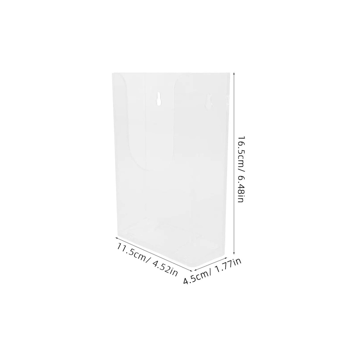 Acrylic Wall Mounted Brochure Holders 2-Pack – No-Drill Organizer Wall Brochure Holder PLUSH