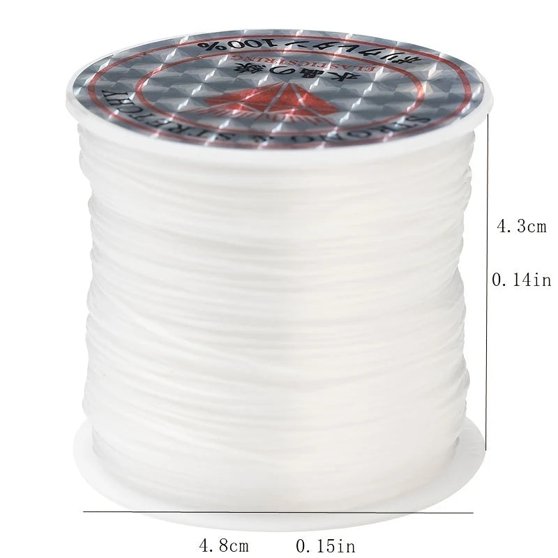 2PCS Strong Elastic Bead Cord – Transparent Nylon for DIY Jewelry Elastic Bead Cord PLUSH