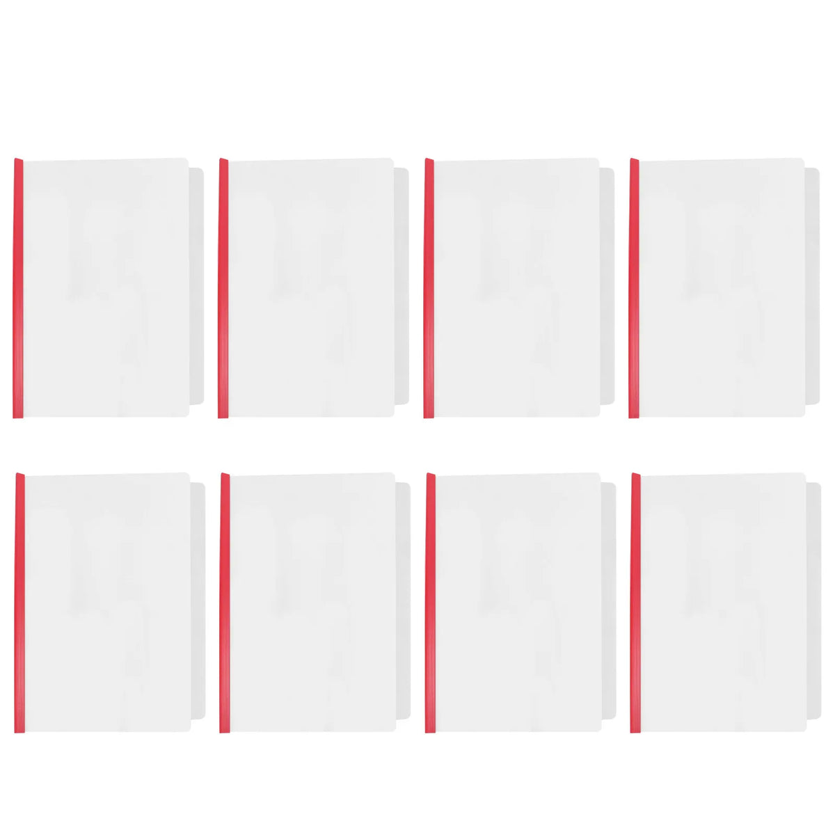 10-Pack Transparent A4 File Folders with Draw Rod | Office Organizer Plastic File Folders PLUSH
