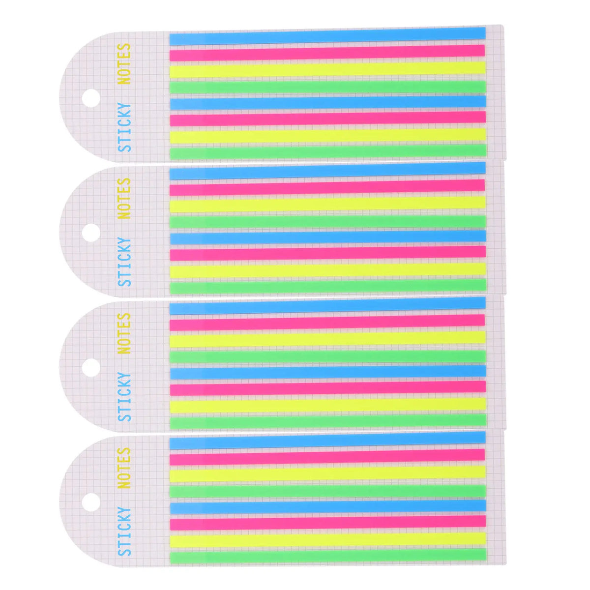 Transparent Highlighter Strips – 4-Book Reading Page Markers Set Page Marker Tabs PLUSH