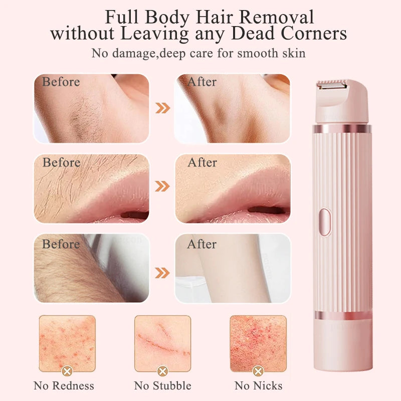 2-in-1 Electric Shaver & Epilator for Women – Body & Face Electric Epilator Shaver PLUSH