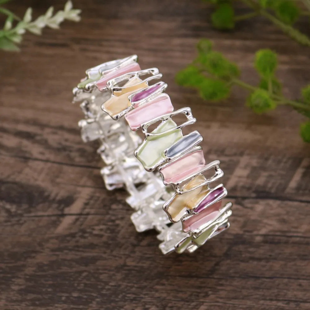Vintage Bohemian Irregular Geometry Elastic Bangle Bracelet Elastic Bangle Bracelet PLUSH Style 2
