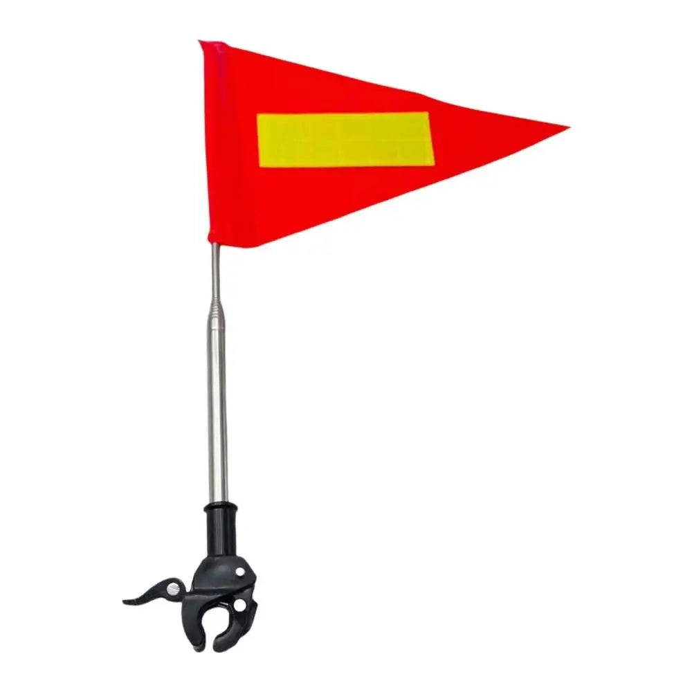 Clamp-On Telescopic Flagpole & Reflective Safety Warning Flag Safety Warning Flag PLUSH