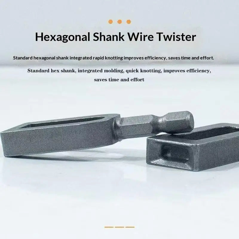 Wire Twisting Tool 1/4" Hex Shank – Alloy Wire Knotter Bit Wire Twisting Bit PLUSH