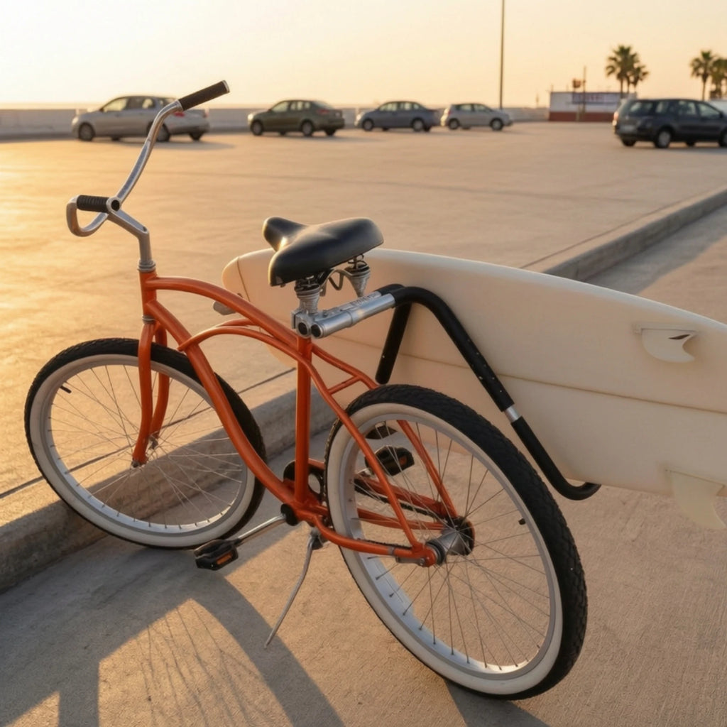 Bike Surfboard Rack | Quick-Release Clamp & Padded Carrier Bike Surfboard Carrier PLUSH Default Title