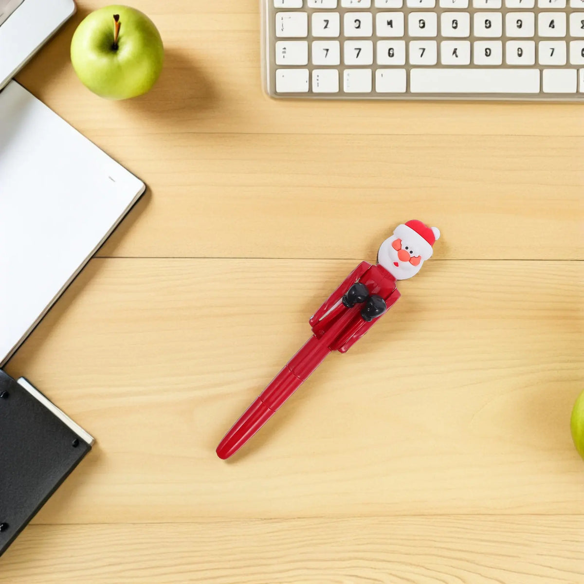 4pcs Santa Claus Boxing Ballpoint Pens | Novelty Xmas Favors Novelty Ballpoint Pens PLUSH