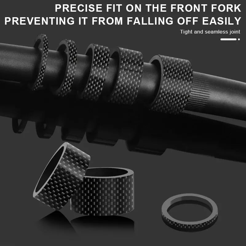 RIDERACE 28.6MM Carbon Fiber Bike Headset Spacers – MTB Fork Bike Headset Spacer PLUSH