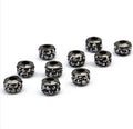 20pcs Shambhala Rhinestone Crystal Beads – Big Hole DIY Jewelry Crystal Spacer Beads PLUSH black 7x5mm
