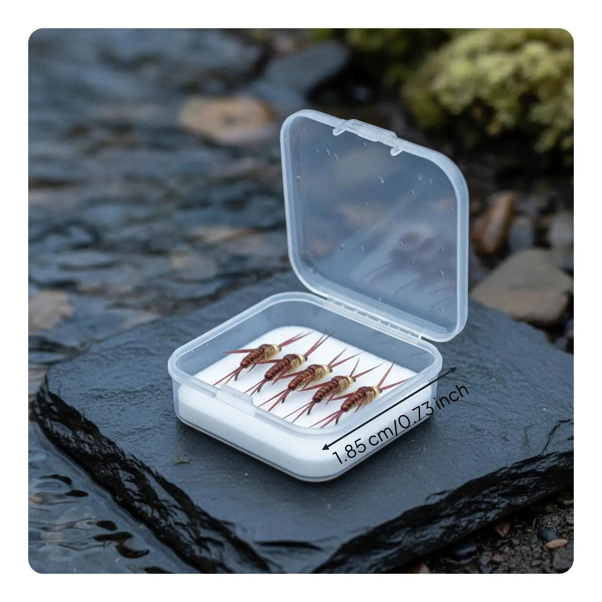 Stonefly Nymph Fly Lures 5pk – Bead Head Trout Hooks #12 Fly Fishing Lures PLUSH