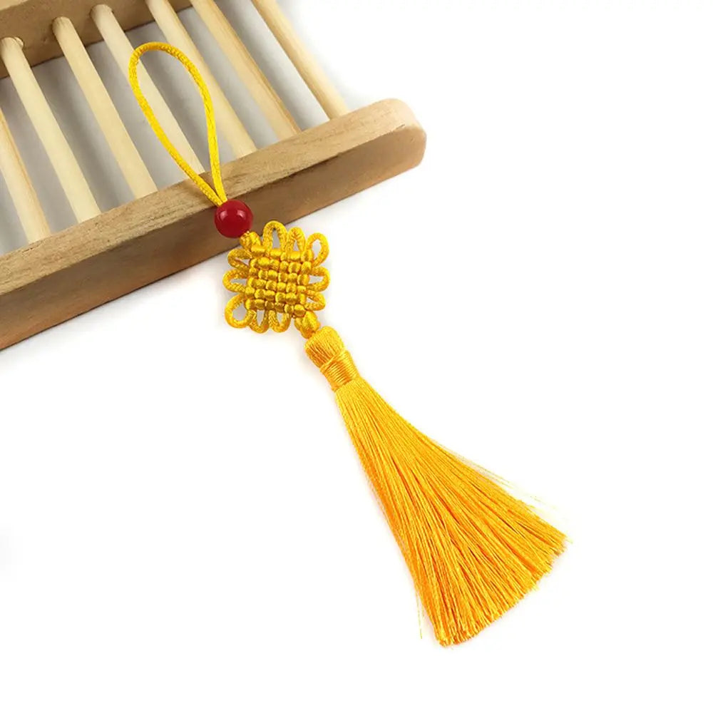 Mini Chinese Knot Silk Tassel Pendant – DIY Craft & Decor Decorative Tassel Pendant PLUSH gold