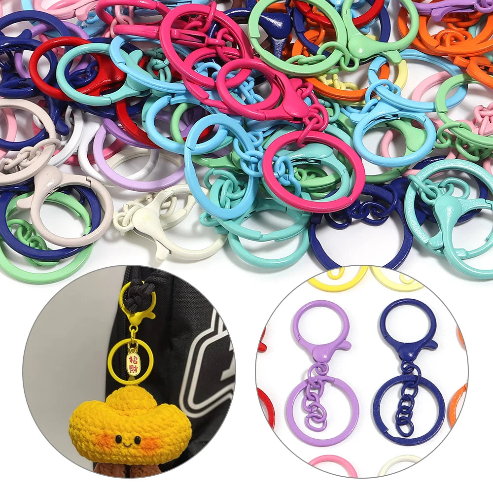5pcs Colorful Alloy Lobster Clasp Key Ring – DIY Jewelry Making Jewelry Findings PLUSH