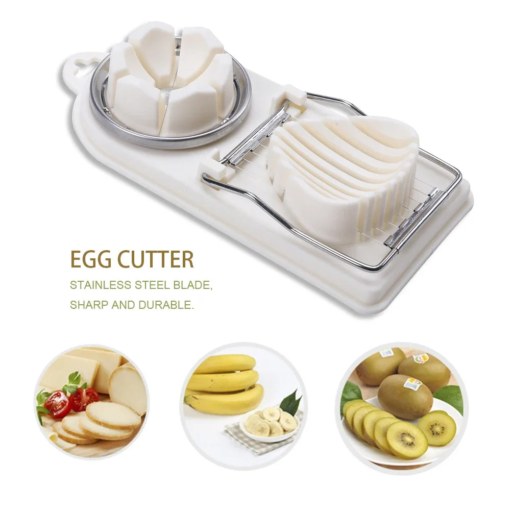 2-in-1 Stainless Steel Egg Slicer & Divider | Kitchen Tool Egg Slicer Tool PLUSH