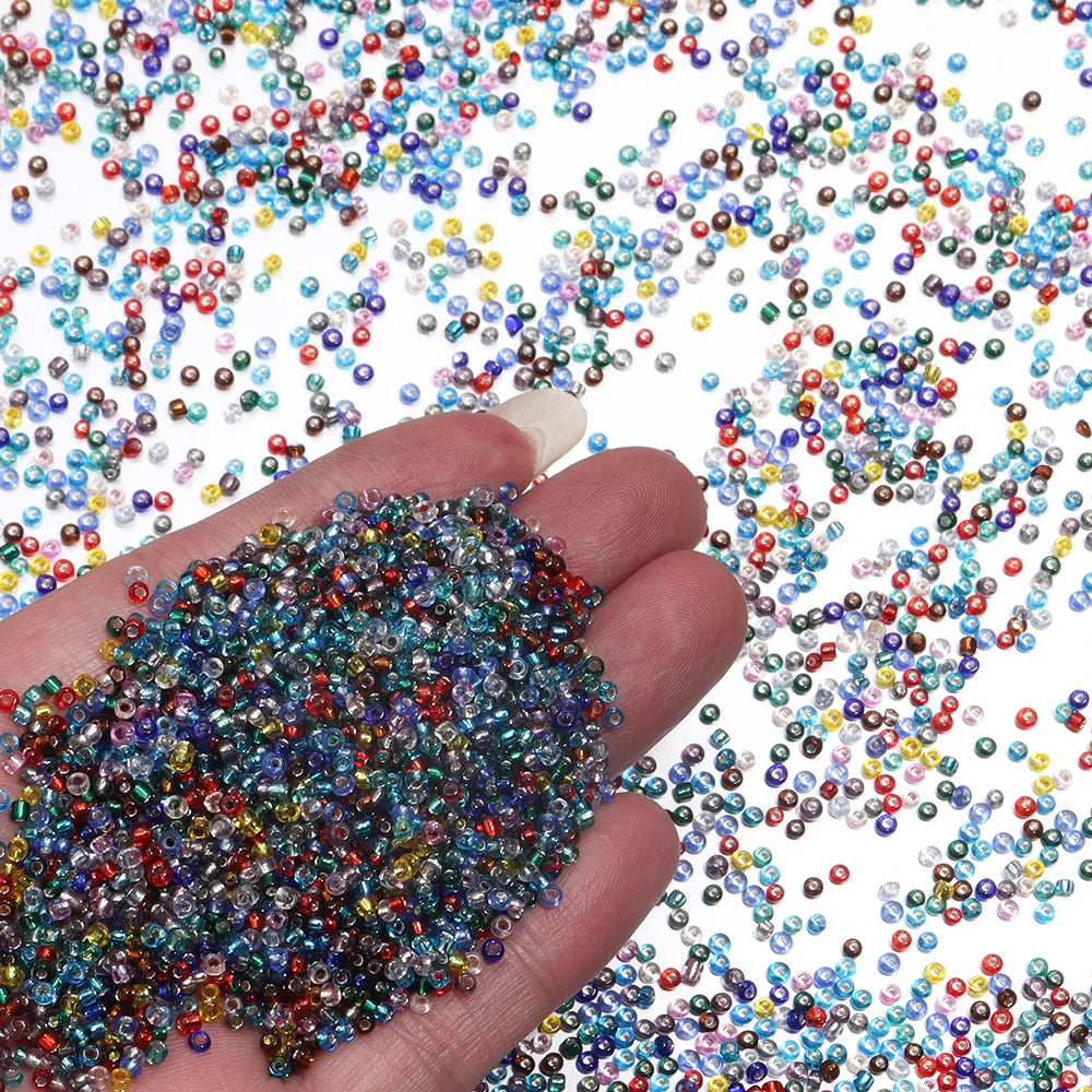 Silver Filled Glass Tube Seed Beads 10g – DIY Jewelry Making Glass Seed Beads PLUSH